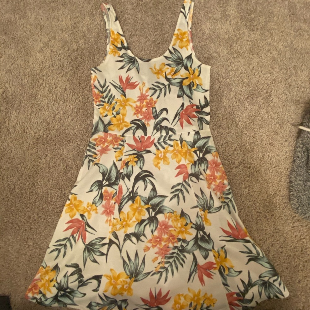 White floral dress